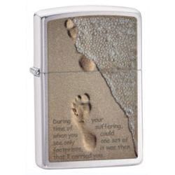 Footprint Brushed Chrome Lighter