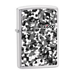 Mosaic Brushed Chrome Lighter