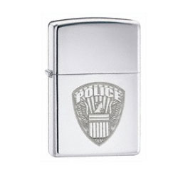 US Police High Polish Chrome Lighter