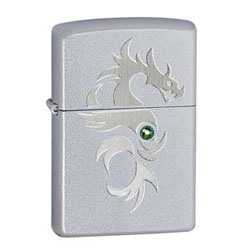 Satin Chrome BL Dragon Lighter