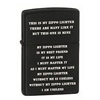 Zippo Creed Black Matte Lighter