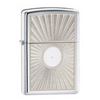 Zippo Sun Dual Engraving, Burst High Polished Chrome Lighter