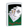 Zippo Royal Flush White Matte Lighter